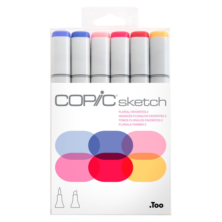 Sketch 6-pack Floral Favourites 2 i gruppen Pennor / Konstnärspennor / Illustrationsmarkers hos Pen Store (103863)