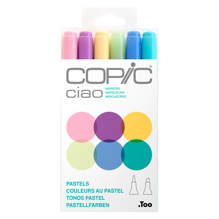 Ciao 6-pack Pastels i gruppen Pennor / Konstnärspennor / Illustrationsmarkers hos Pen Store (103867)