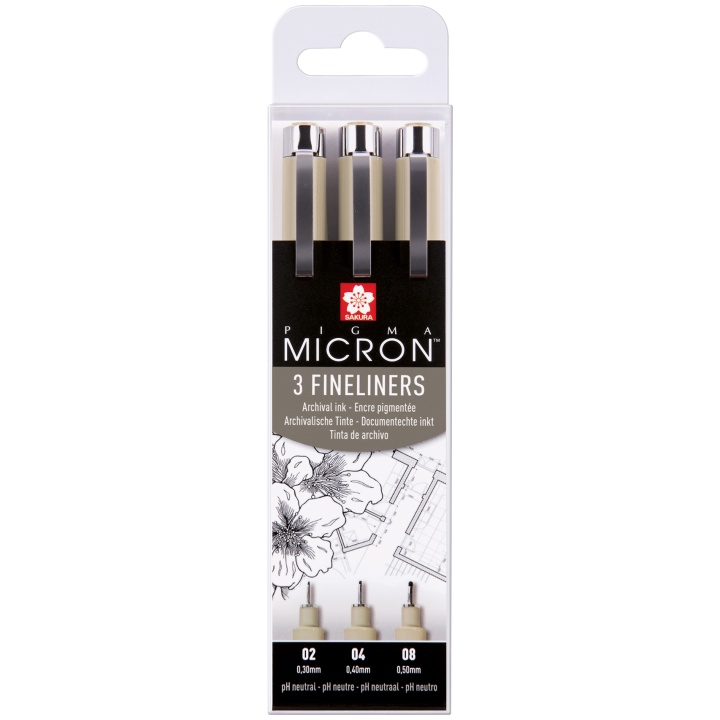 Pigma Micron Fineliner 3-set (2) i gruppen Pennor / Produktserier / Pigma Micron hos Pen Store (103872)