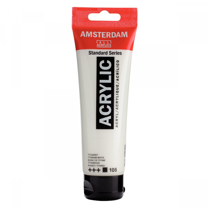 Läs mer om Amsterdam Akrylfärg 120 ml 105 Titanium White