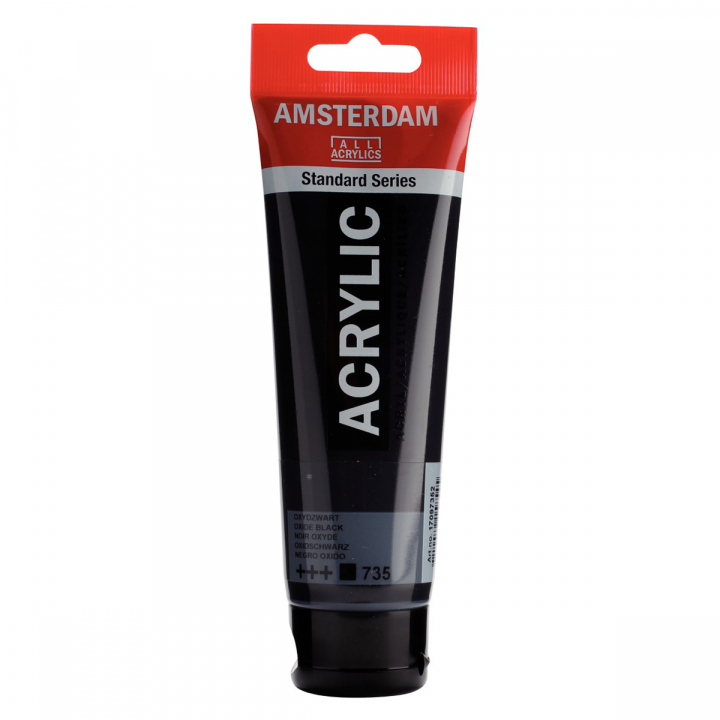 Akrylfärg 120 ml 735 Oxide Black i gruppen Konstnärsmaterial / Konstnärsfärger / Akrylfärg hos Pen Store (103942)