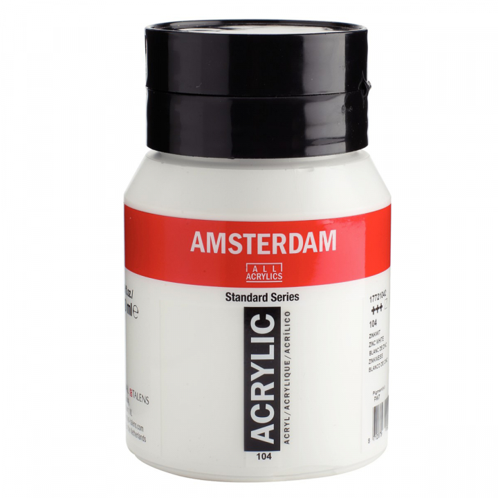 Läs mer om Amsterdam Akrylfärg 500 ml 104 Zinc White