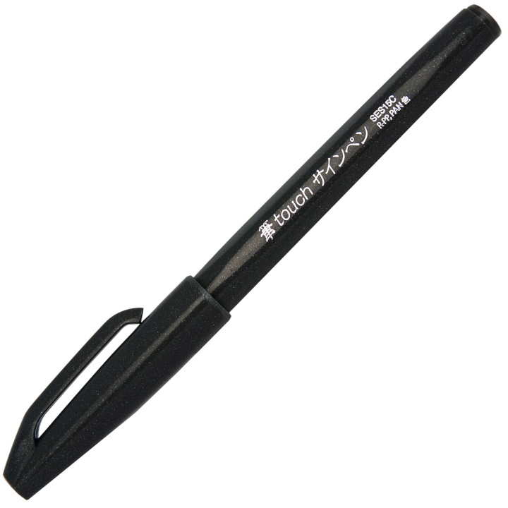 Läs mer om Pentel Fude Touch Sign Pen Light Grey
