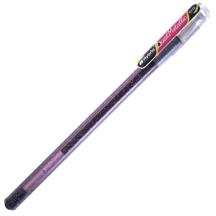 Dual Metallic Hybrid Gelpenna Black + Metallic Red i gruppen Pennor / Skriva / Gelpennor hos Pen Store (104615)