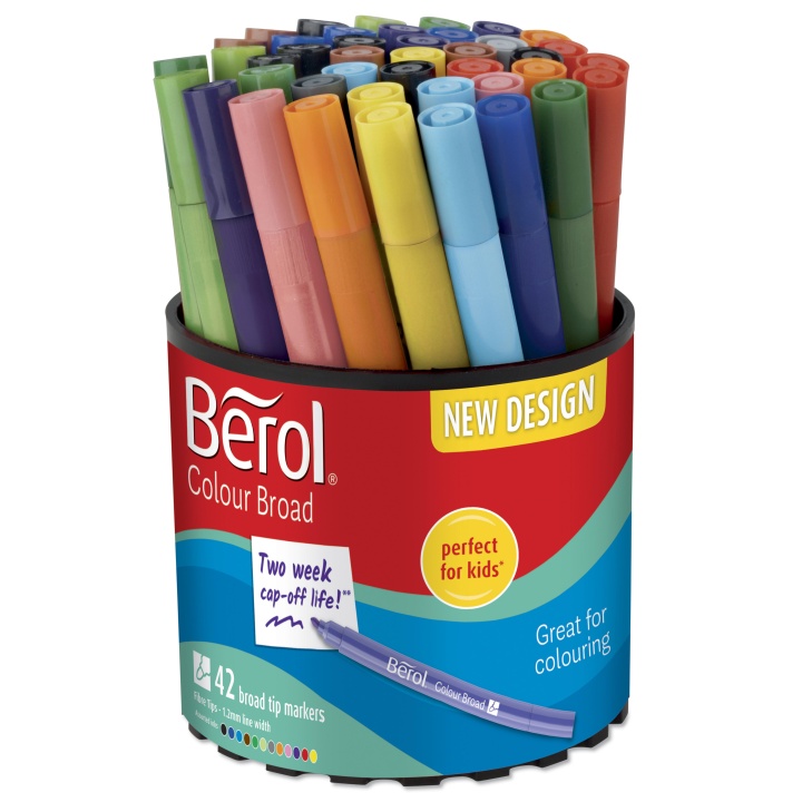Colour Broad Tip 42-pack (3 år+) i gruppen Kids / Barnpennor / Tuschpennor för barn hos Pen Store (104846)