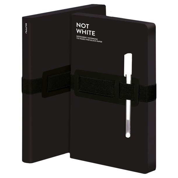 Notebook Not White L Light - Black i gruppen Papper & Block / Skriva och anteckna / Anteckningsböcker hos Pen Store (104881)