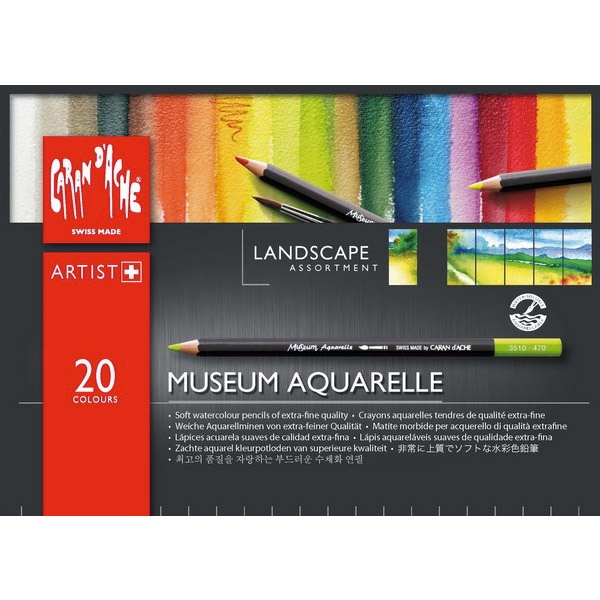 Läs mer om Caran dAche Museum Aquarelle Landscape 20-pack