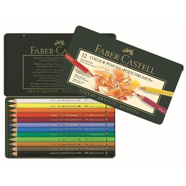 Läs mer om Faber-Castell Färgpennor Polychromos 12-set