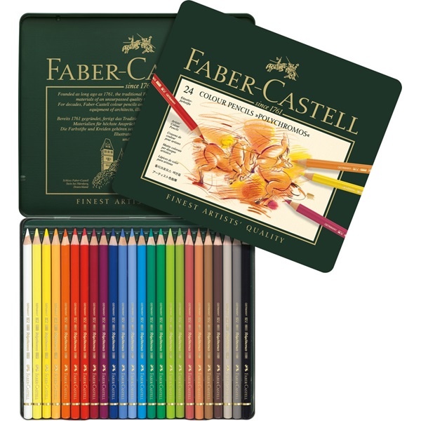 Läs mer om Faber-Castell Färgpennor Polychromos 24-set