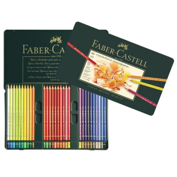 Läs mer om Faber-Castell Färgpennor Polychromos 60-set