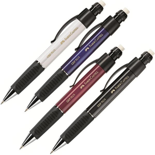 Läs mer om Faber-Castell Grip Plus Stiftpenna 0.7 / Black metallic
