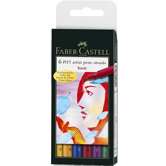 Läs mer om Faber-Castell PITT Artist Brush 6-set Basic