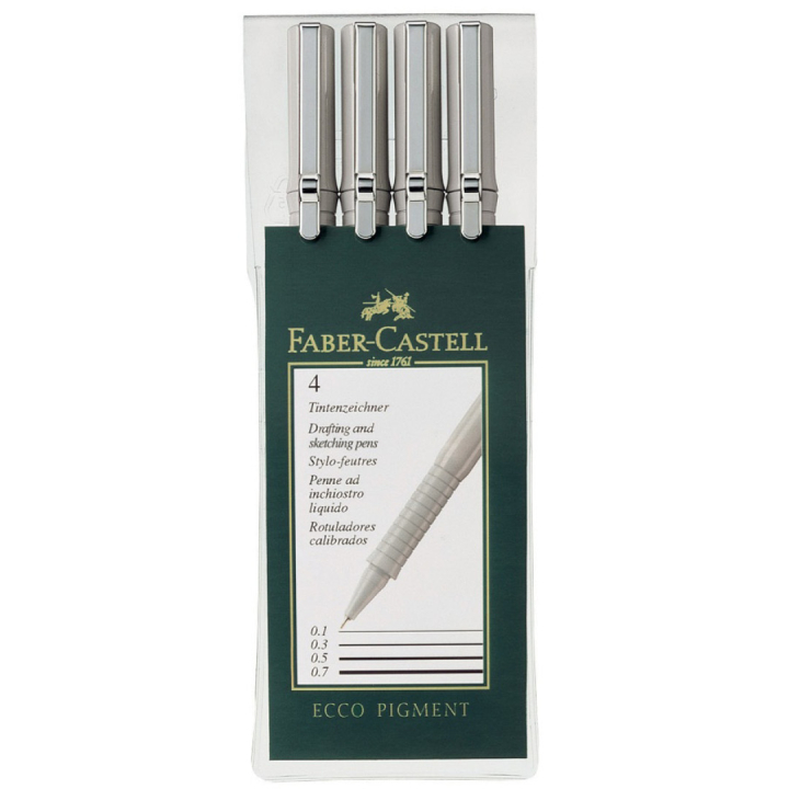 Ritpenna Ecco Pigment 4-set i gruppen Pennor / Skriva / Fineliners hos Pen Store (105156)
