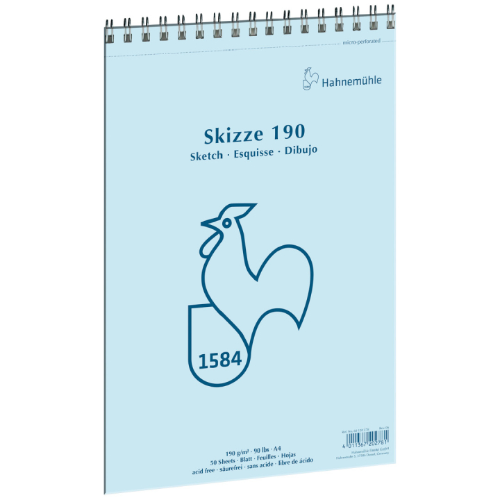Skissblock Spiral 190g A4 i gruppen Papper & Block / Konstnärsblock / Rit- och skissblock hos Pen Store (105161)