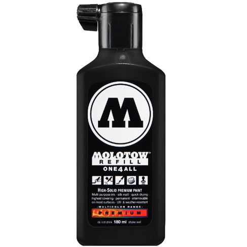 Läs mer om Molotow One4All Refill 180ml 180 signal black