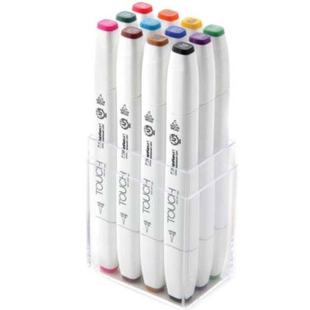 Twin Brush Marker 12-set Main i gruppen Pennor / Konstnärspennor / Illustrationsmarkers hos Pen Store (105313)