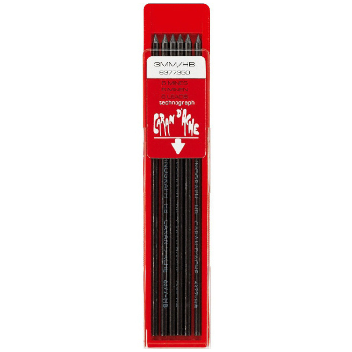 3 mm stift 6-pack Technograph i gruppen Pennor / Penntillbehör / Blyertsstift hos Pen Store (106234_r)