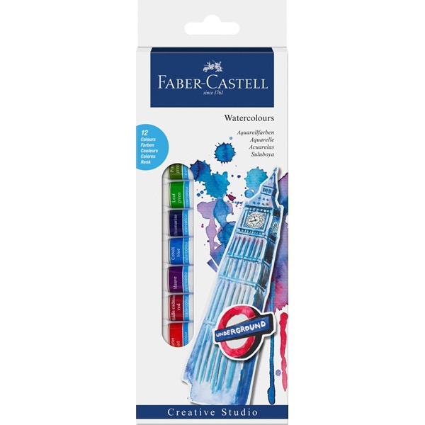 Faber-Castell Akvarellfärg 12-set