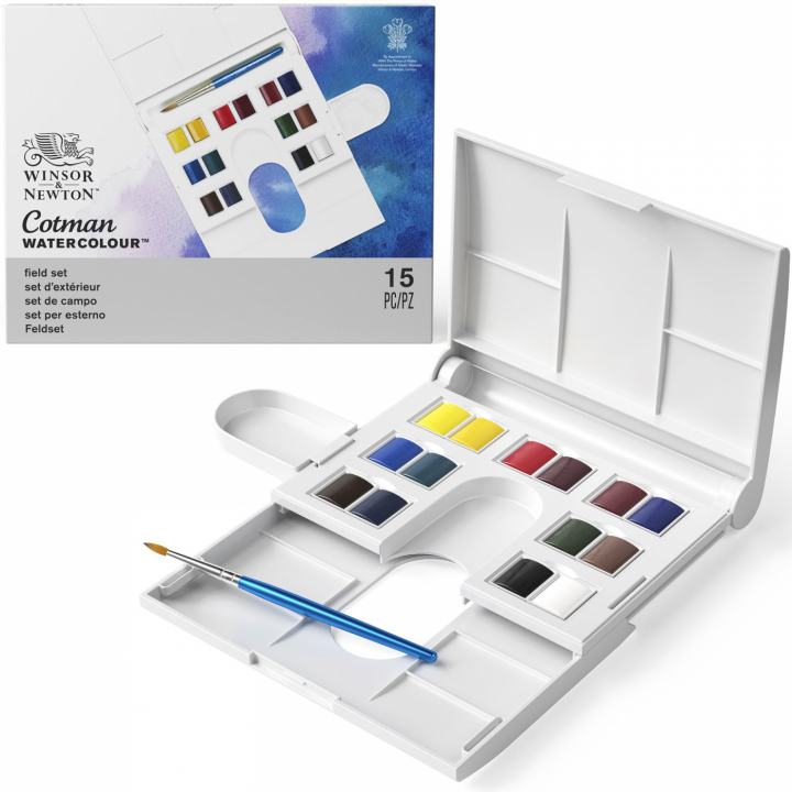 Läs mer om Winsor & Newton Cotman Akvarellfärg Compact Box 14 ½ - koppar
