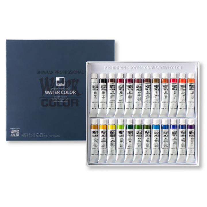Akvarellfärg PRO 24-set i gruppen Konstnärsmaterial / Konstnärsfärger / Akvarellfärg / Akvarellfärg på tub hos Pen Store (107247)