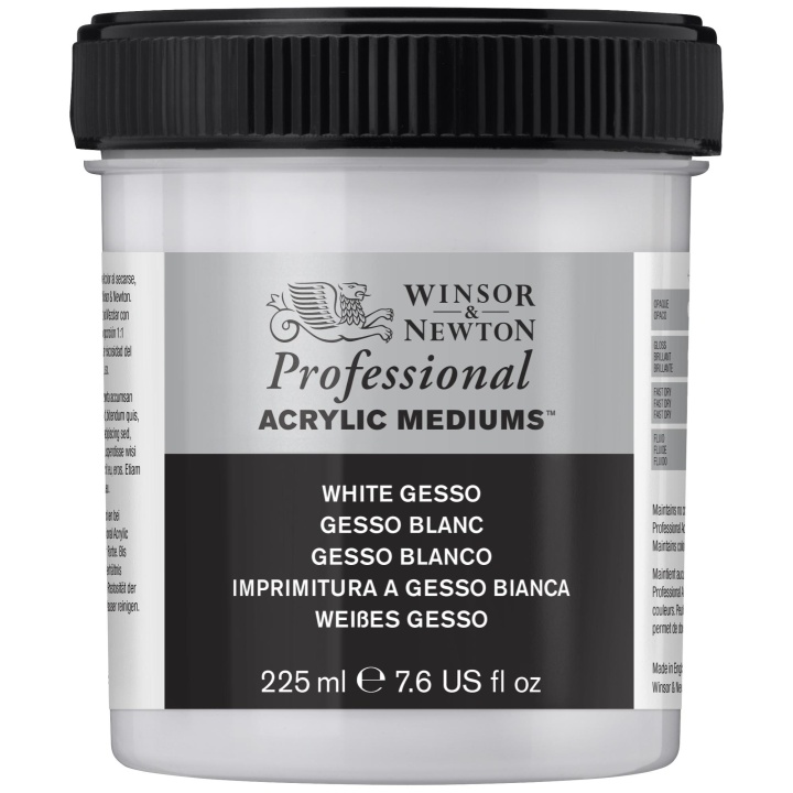 Professional AA White Gesso 225 ml i gruppen Konstnärsmaterial / Målarmedier och fernissa / Gesso och primer hos Pen Store (107495)