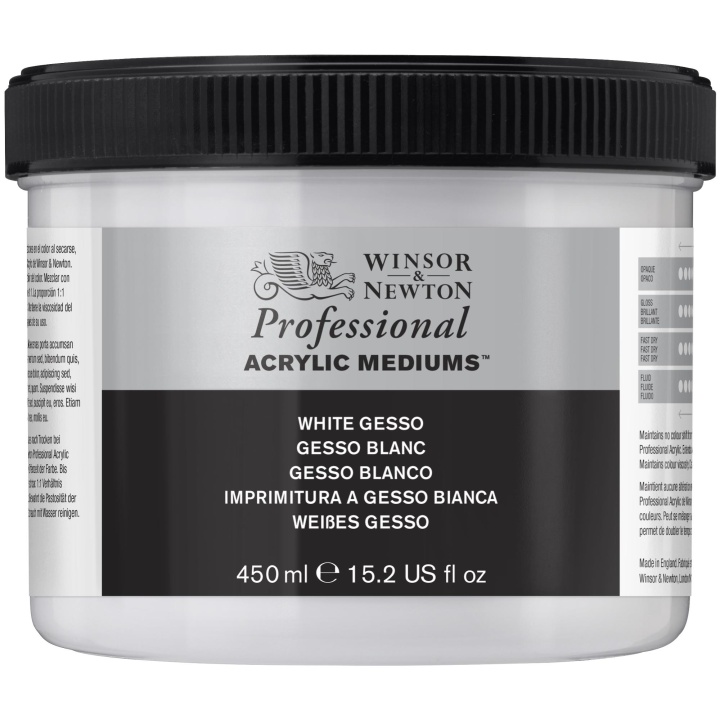 Professional AA White Gesso 450 ml i gruppen Konstnärsmaterial / Målarmedier och fernissa / Gesso och primer hos Pen Store (107496)