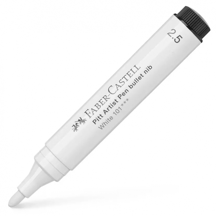 Läs mer om Faber-Castell India Ink Pitt Artist Pen White 2.5 mm