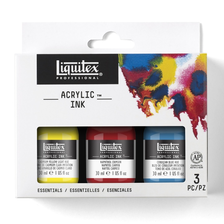 Acrylic Ink Essentials 3-set 30 ml i gruppen Konstnärsmaterial / Färger / Akrylfärg hos Pen Store (107723)