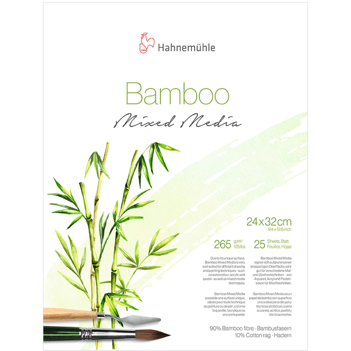 Mixed Media Bamboo 265g 24x32 cm i gruppen Papper & Block / Konstnärsblock / Mixed media-block hos Pen Store (108082)