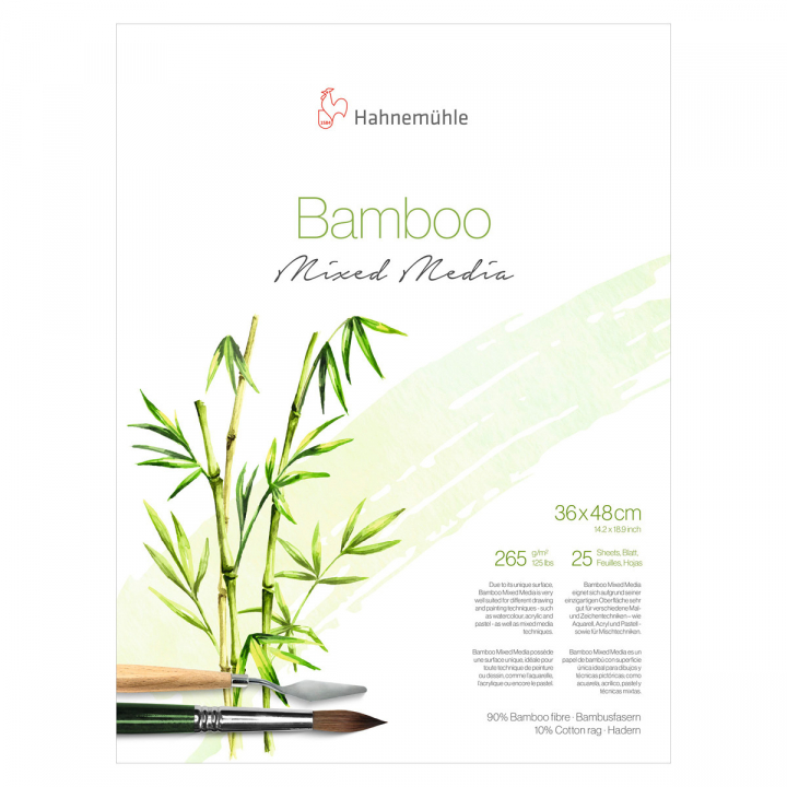 Läs mer om Hahnemühle Mixed Media Bamboo5g 36x48 cm