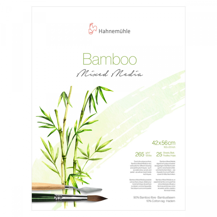 Mixed Media Bamboo 265g 42x56 cm i gruppen Papper & Block / Konstnärsblock / Mixed media-block hos Pen Store (108085)