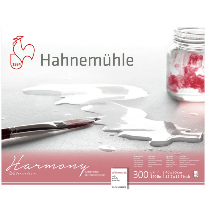 Akvarellpapper Harmony 300 g Matt 40 x 50 cm i gruppen Papper & Block / Konstnärsblock / Akvarellblock hos Pen Store (108749)