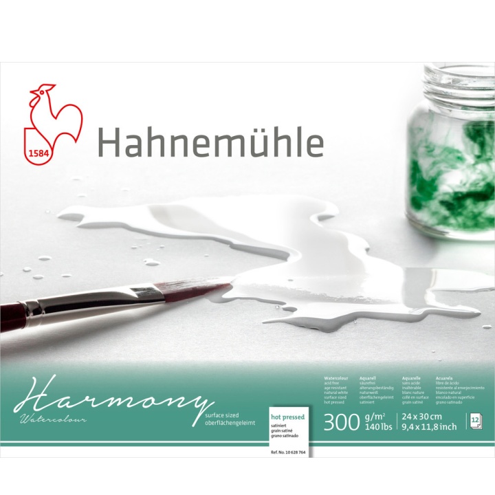 Läs mer om Hahnemühle Akvarellpapper Harmony 300 g Hot Pressed 24 x 30 cm
