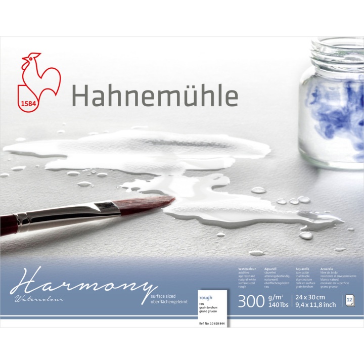 Hahnemühle Akvarellpapper Harmony 300 g Rough 24 x 30 cm