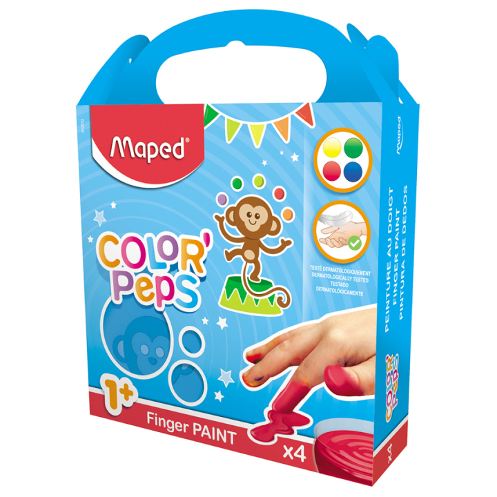 Color Peps Fingerfärg 4-set (1 år+) i gruppen Kids / Måla och skapa / Målarfärg för barn  / Fingerfärg hos Pen Store (108764)