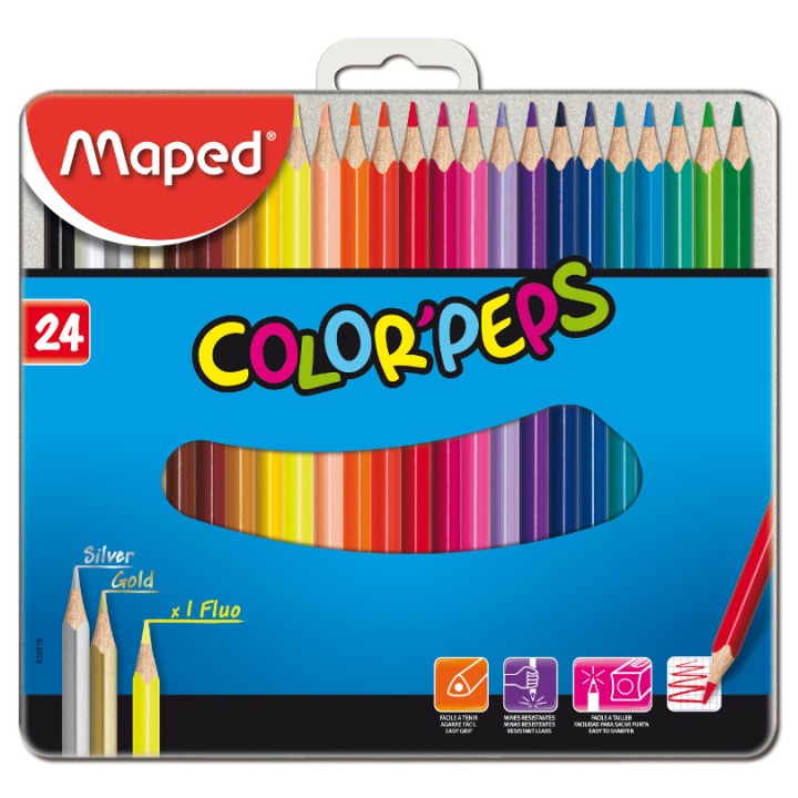 Color Peps Färgpennor 24-set (3 år+)
