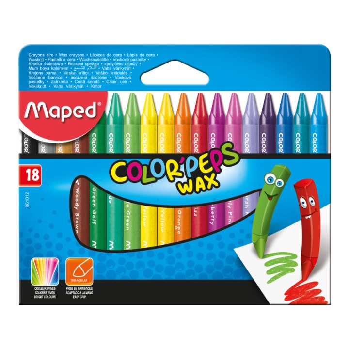 Color Peps Vaxkritor 18-set (3 år+) i gruppen Kids / Barnpennor / Barnkritor hos Pen Store (108774)