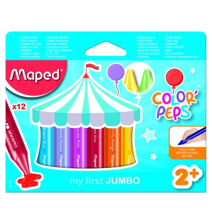 Läs mer om Maped ColorPeps Vaxkritor 12-set Jumbo