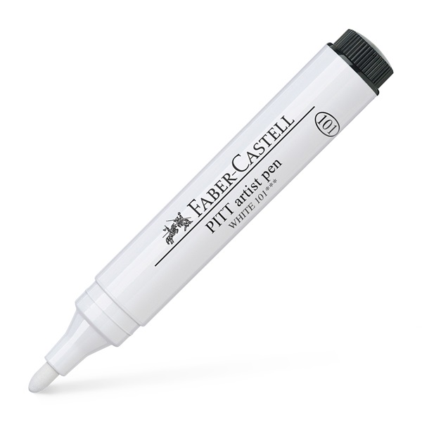 Läs mer om Faber-Castell India Ink Pitt Artist Pen White 1.5 mm