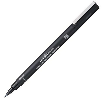 Läs mer om Uni Pin Brush Pen Black