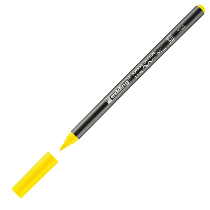 Läs mer om Edding 4200 Porslinspenna med penselspets 005 Yellow