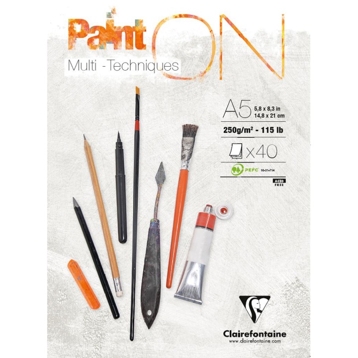 Paint'ON Konstnärsblock A5 i gruppen Papper & Block / Konstnärsblock / Mixed media-block hos Pen Store (110402)