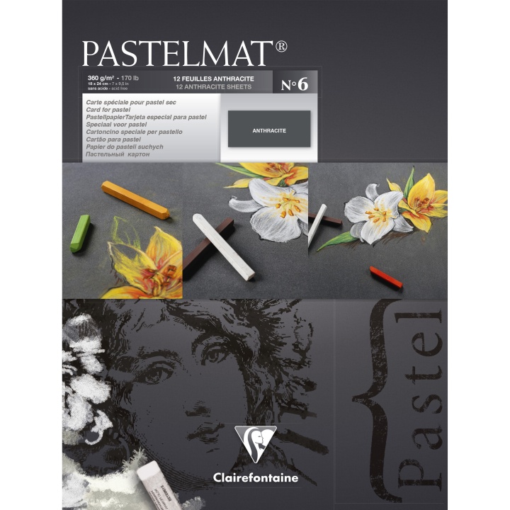 Pastelmat Konstnärsblock Anthracite 18x24 cm i gruppen Papper & Block / Konstnärsblock / Pastellblock hos Pen Store (110408)