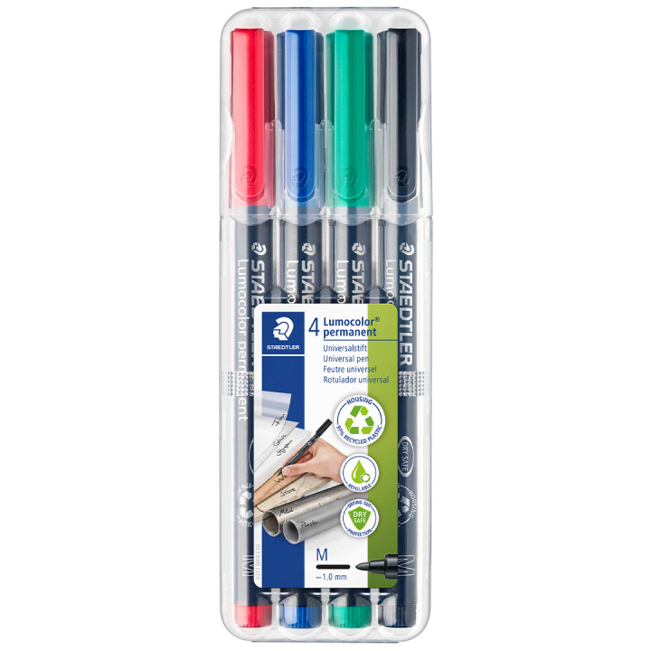 4-pack Lumocolor permanent Medium i gruppen Pennor / Märkning och kontor / Märkpennor hos Pen Store (110758)