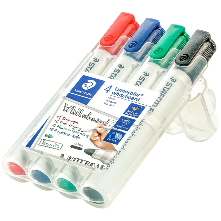 Staedtler 4-pack Lumocolor Whiteboard Round