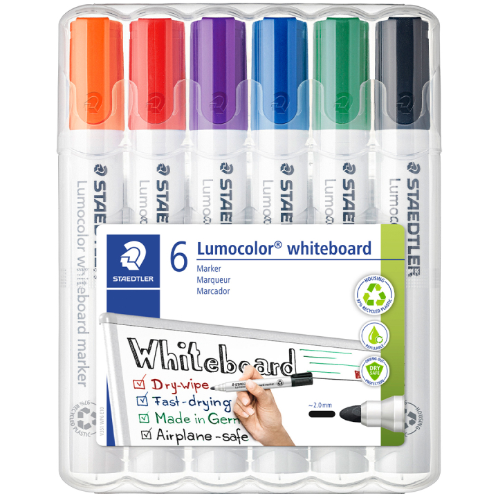 Lumocolor Whiteboard marker 6-pack 2 mm i gruppen Pennor / Märkning och kontor / Whiteboardpennor hos Pen Store (111000)