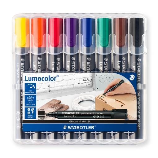 8-pack Lumocolor permanent snedskuren i gruppen Pennor / Märkning och kontor / Märkpennor hos Pen Store (111001)