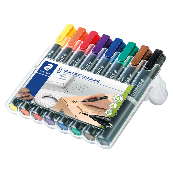 8-pack Lumocolor permanent 2 mm i gruppen Pennor / Märkning och kontor / Märkpennor hos Pen Store (111006)