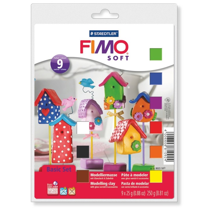 FIMO Soft Basic Set i gruppen Kids / Barnpyssel och färg / Skapa med lera hos Pen Store (111034)