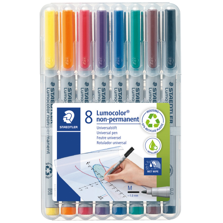 8-pack Lumocolor Non-permanent Medium i gruppen Pennor / Märkning och kontor / Märkpennor hos Pen Store (111071)